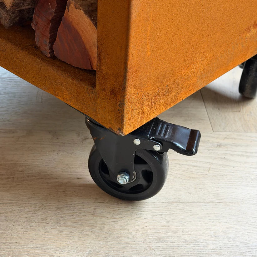 BBQ Plancha Grill Maestro XXL Ø80cm Corten steel - With poker and wood storage