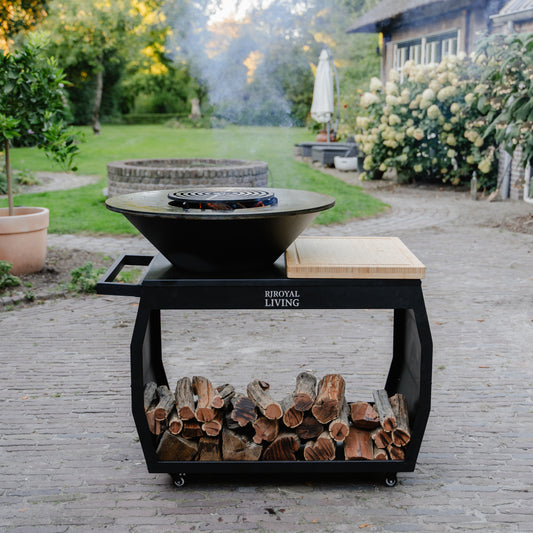 BBQ Plancha Grill Big Jack Black 2.0 - With cover and wood storage