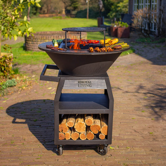 BBQ Plancha Grill Maestro Smokeless XXL Ø80cm Blackline - Smokeless Plancha