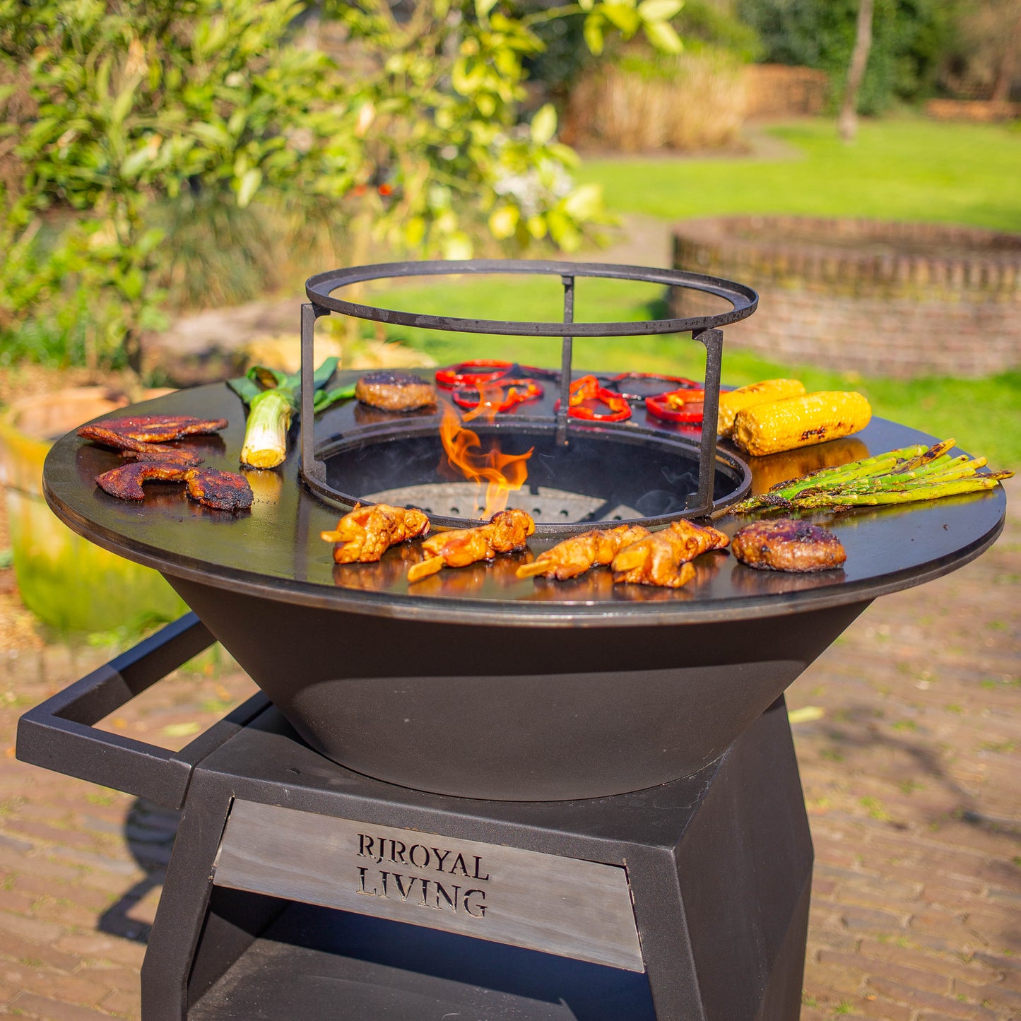 BBQ Plancha Grill Maestro Smokeless XXL Ø80cm Blackline - Smokeless Plancha