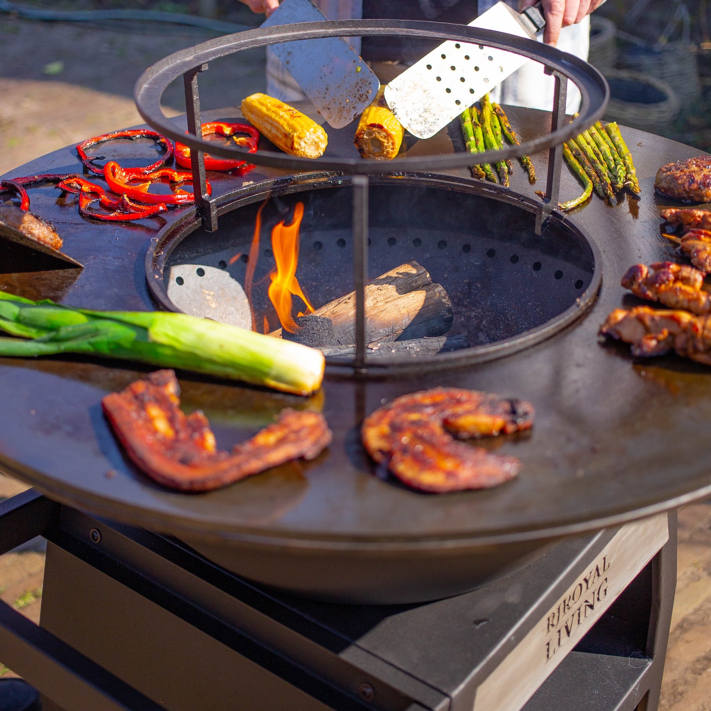 BBQ Plancha Grill Maestro Smokeless XXL Ø80cm Blackline - Smokeless Plancha