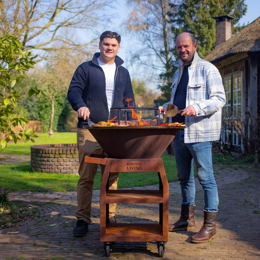 BBQ Plancha Grill Maestro Smokeless XXL Ø80cm Corten Steel - Smokeless Plancha