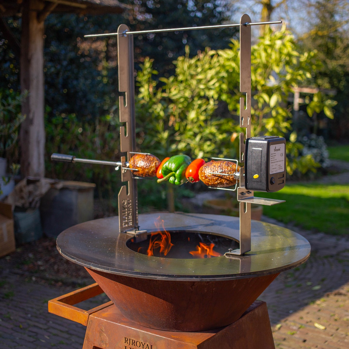 BBQ Plancha Rotisserie Set with Motor (304 RVS)