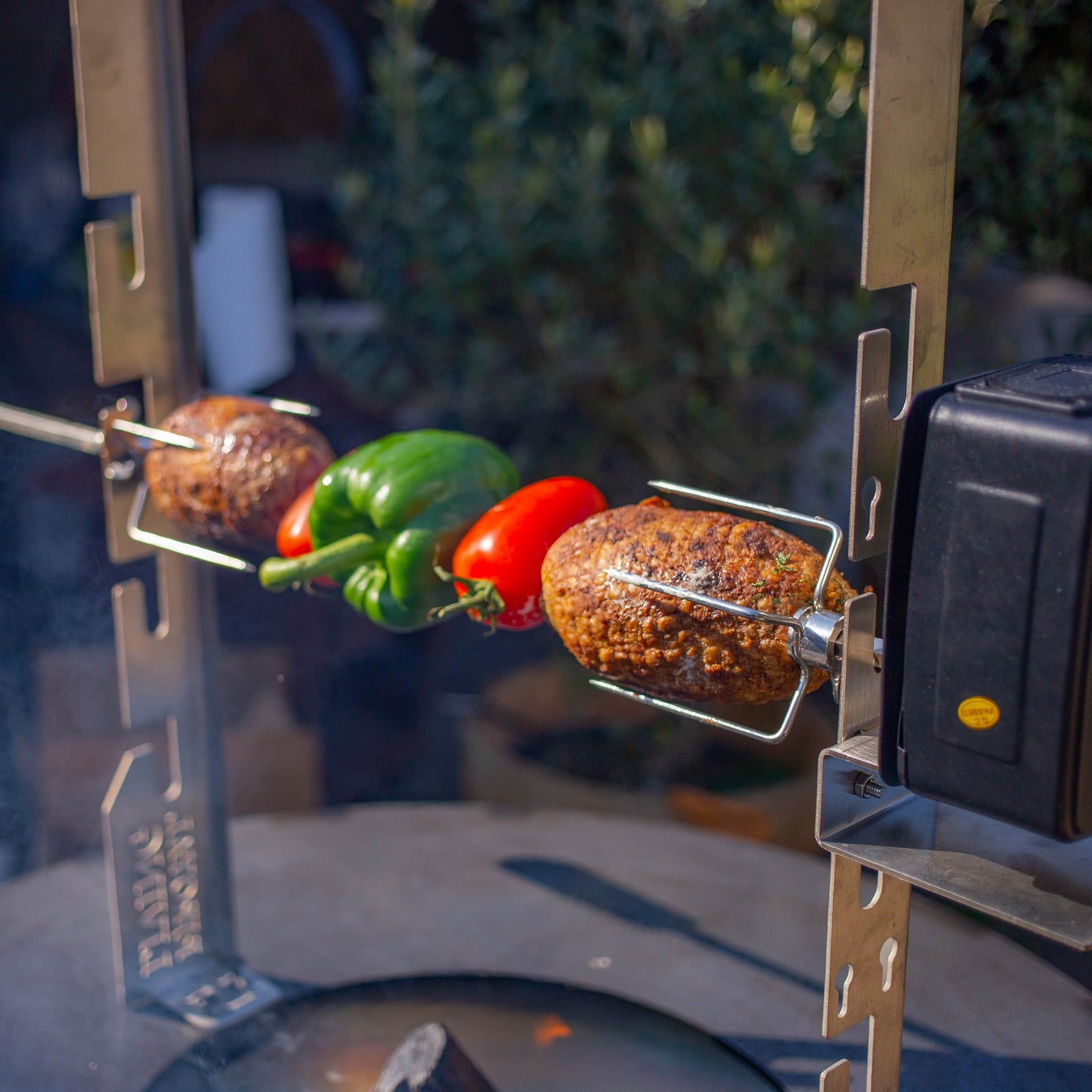BBQ Plancha Rotisserie Set with Motor (304 RVS)