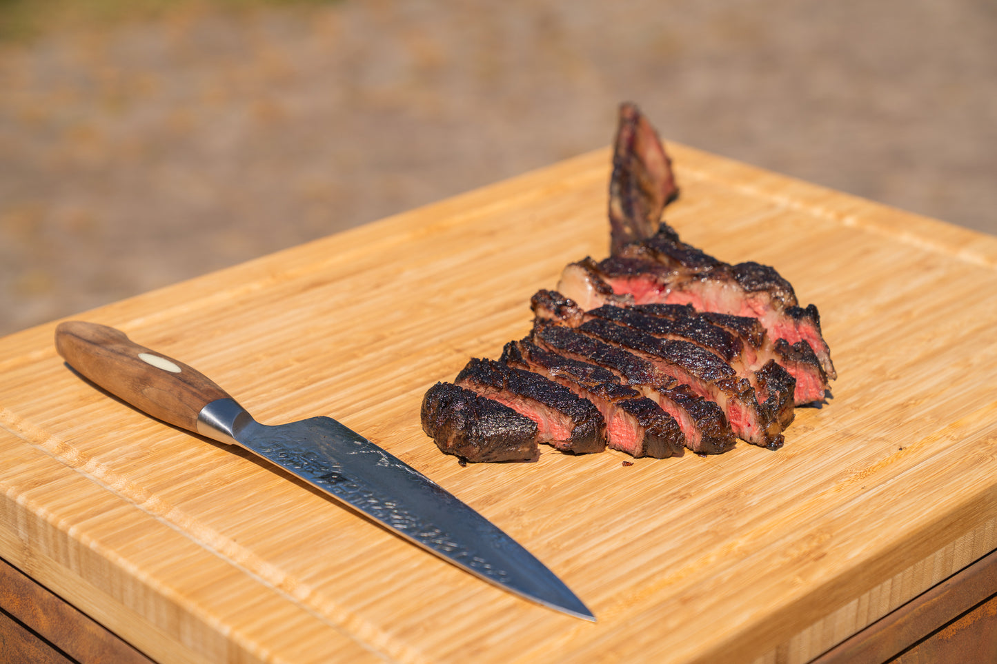 BBQ Plancha Tisch - Tabla Cortar Cort Stahl - Mit Schneidebrett