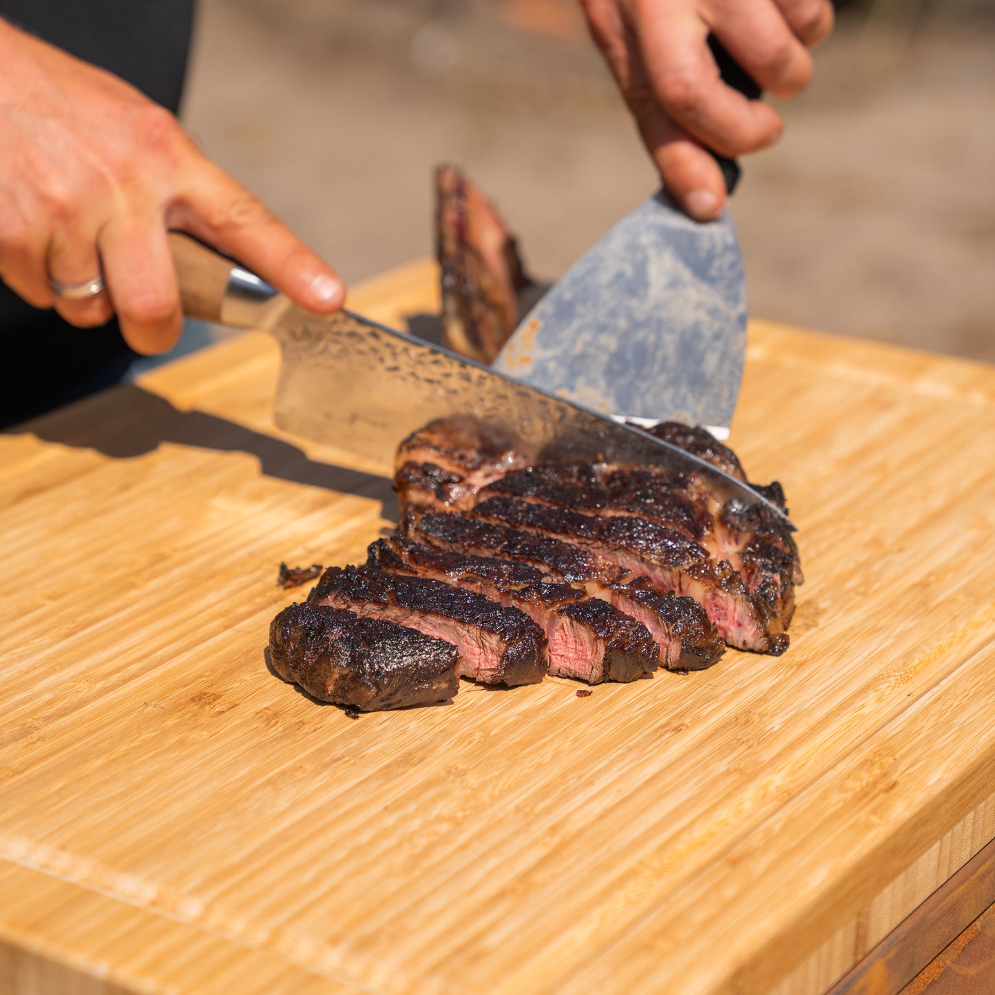 BBQ Plancha Tisch - Tabla Cortar Cort Stahl - Mit Schneidebrett