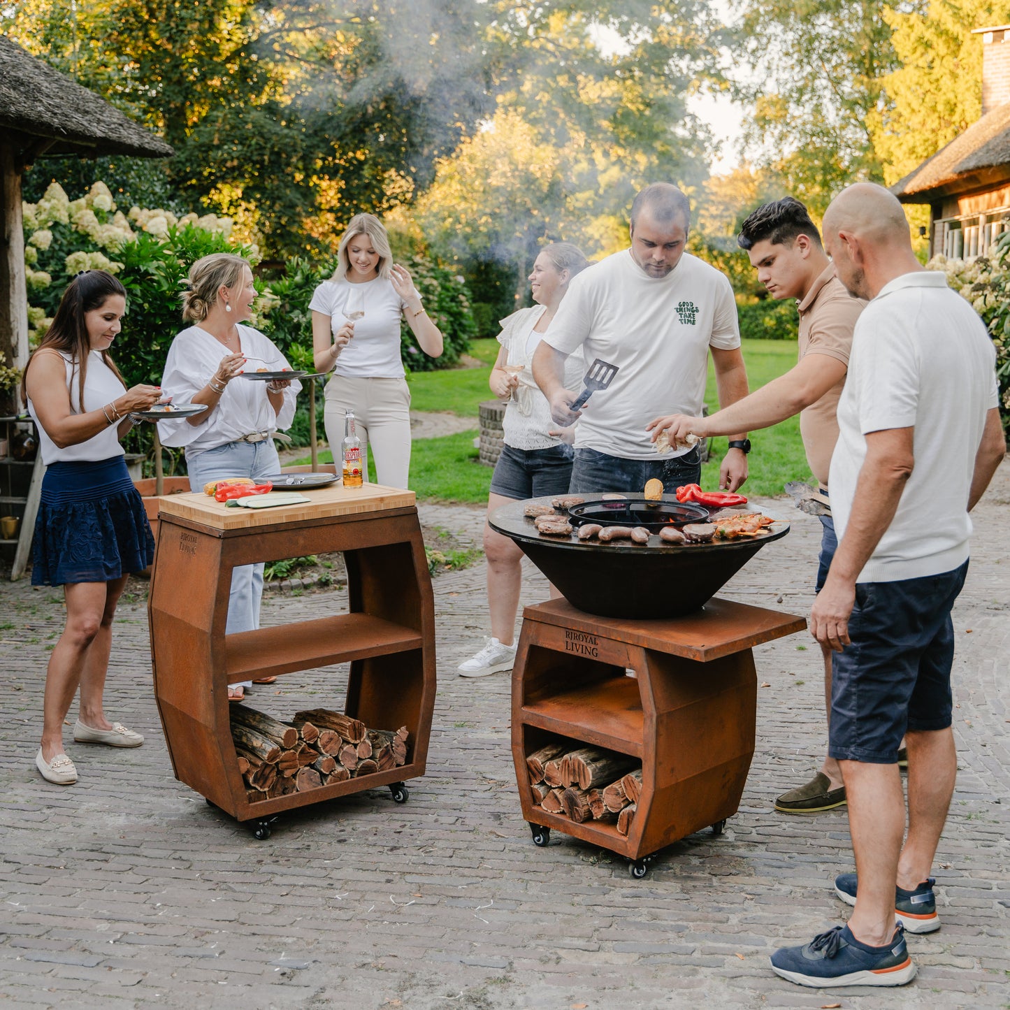 BBQ Plancha Table - Tabla Cortar Cort steel - With Cutting Board