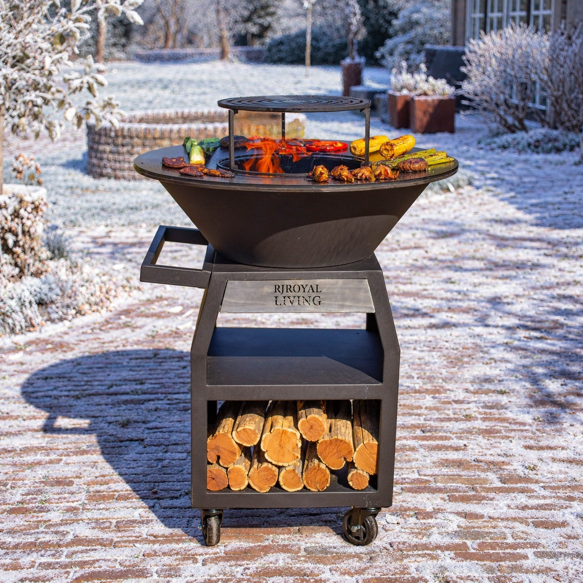 BBQ Plancha Grill Maestro Smokeless XXL Ø80cm Blackline - Smokeless Plancha — winter setting
