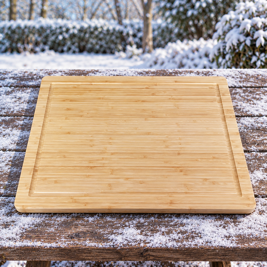 Wooden Cutting Board and Plancha Table Top Tabla Cortar - 60 x 45 x 4cm - Butcher Block — winter setting